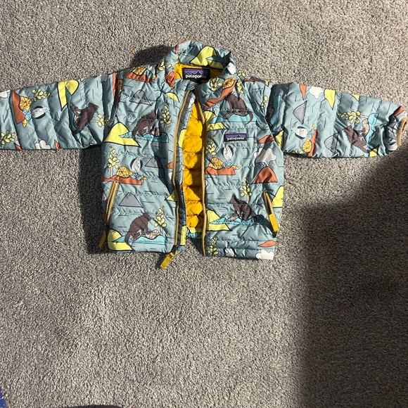 Patagonia Baby Puffer Jacket Reversible Print Insulated Coat - Picture 2 of 7